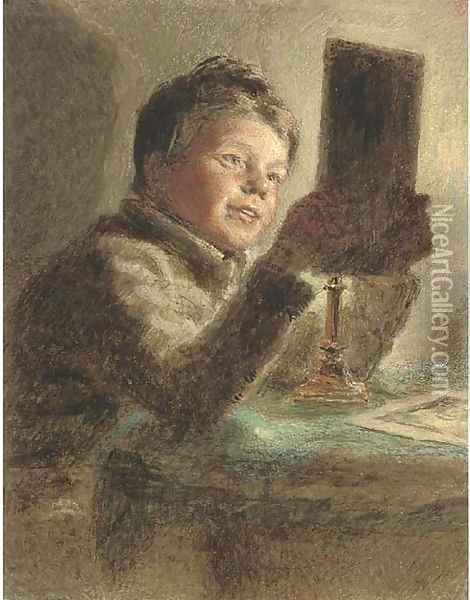 The Young Connoisseur Oil Painting - William Henry Hunt