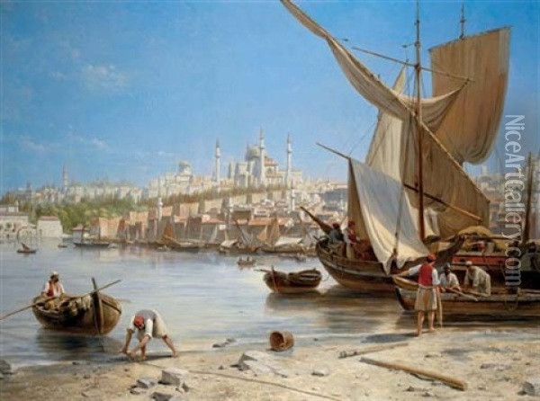 Constantinople Oil Painting - Jacques Francois Carabain