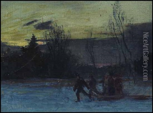 High Park (+ Shack In Winter; 2 Works) Oil Painting - James Edward Hervey MacDonald