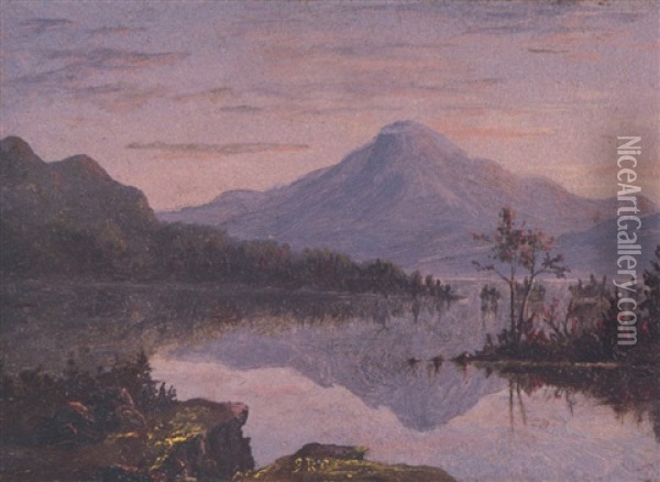 Tongue Mountain, Lake George Oil Painting - Sanford Robinson Gifford