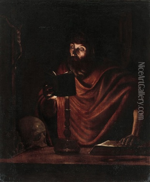 Saint Jerome Oil Painting - Georges de La Tour