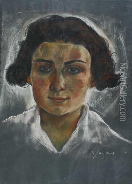 Portrat Negar Saleh. Oil Painting - Willy Jaeckel