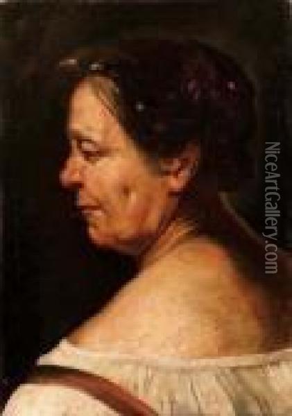 Busto Di Anziana Donna Oil Painting - Pier Francesco Mola