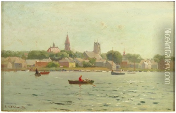 View Of Fair Haven, Mass Oil Painting - Lemuel D. Eldred