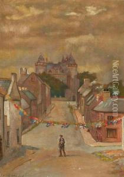 Killyleagh Castle And Orange Arch Oil Painting - Thomas Bond, Tom Walker