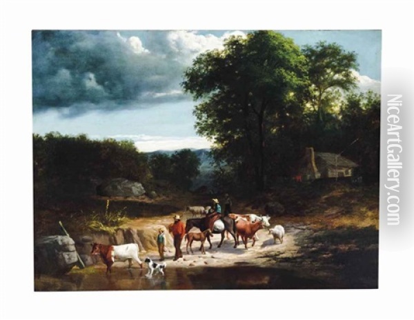 Moving Further Westward Oil Painting - James Henry Beard