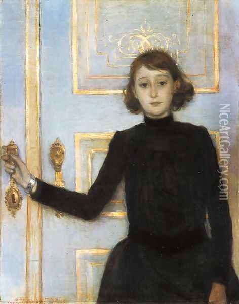 Portrait of Marguerite van Mons Oil Painting - Theo van Rysselberghe