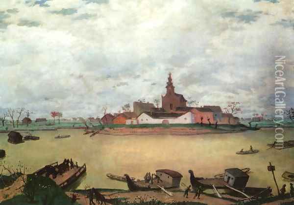 The River 1925 Oil Painting - De Lorme and Ludolf De Jongh Anthonie