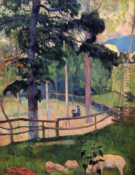 Nostalgic Promenade Oil Painting - Paul Gauguin
