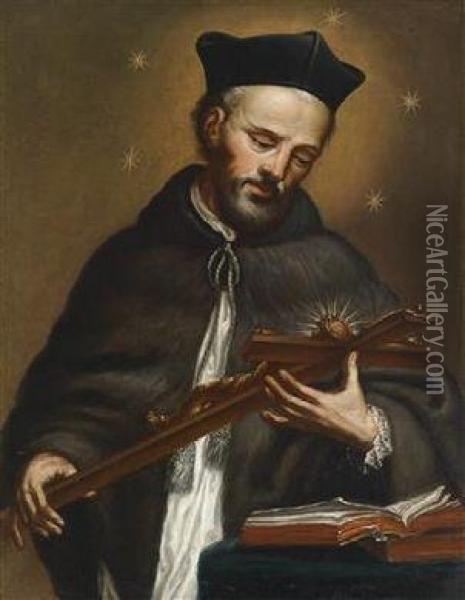 Saint John Of Nepomuk Oil Painting - Peter Brandl