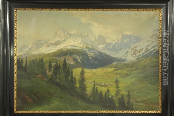 Fischteintal In Sudtirol Oil Painting - Konrad Petrides