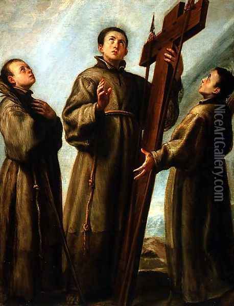 The Franciscan Martyrs in Japan Oil Painting - Juan Carreno De Miranda
