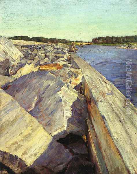 The Lone Fisherman Oil Painting - William Merritt Chase
