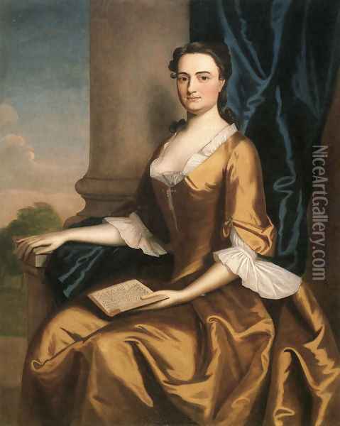 Mrs. Charles Apthorp (Grizzell Eastwick Apthorp) Oil Painting - Robert Feke