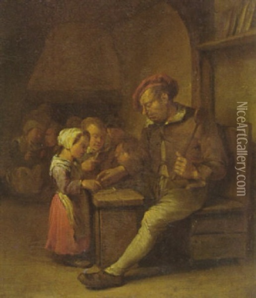 In Der Dorfschule Oil Painting - Egbert van Heemskerck the Younger