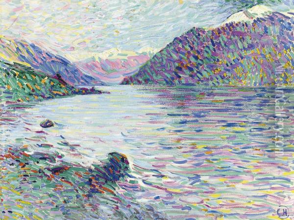 Norwegischen Fjord Oil Painting - Curt Herrmann