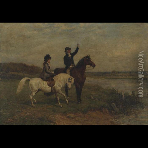 An Afternoon Ride Oil Painting - Heywood Hardy
