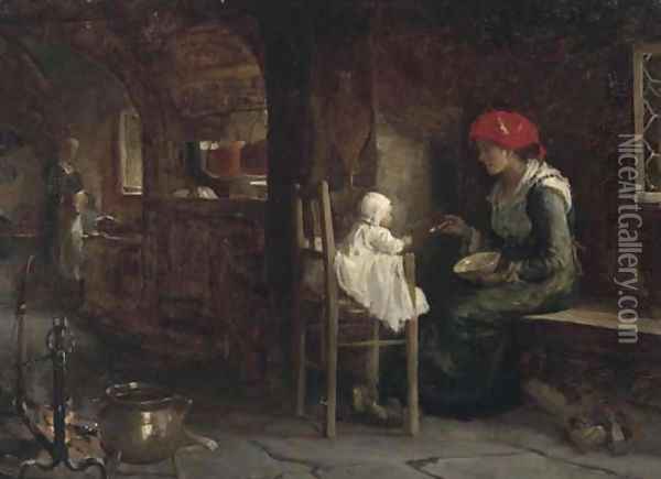 Time for supper Oil Painting - William H. Jobbins