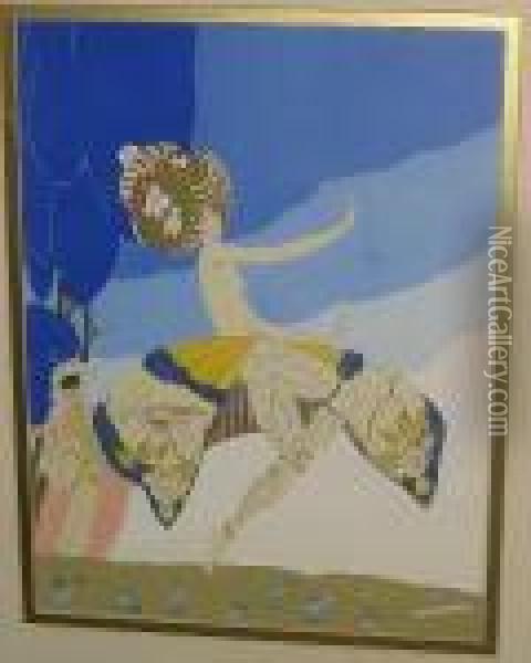 Oriental Dancer Oil Painting - Umberto Brunelleschi