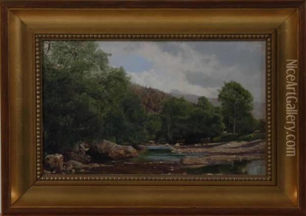 On The Masson Argyleshire Oil Painting - James Lawton Wingate