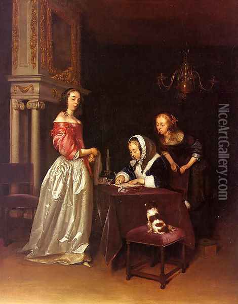 Curiosity 1660 Oil Painting - Gerard Ter Borch