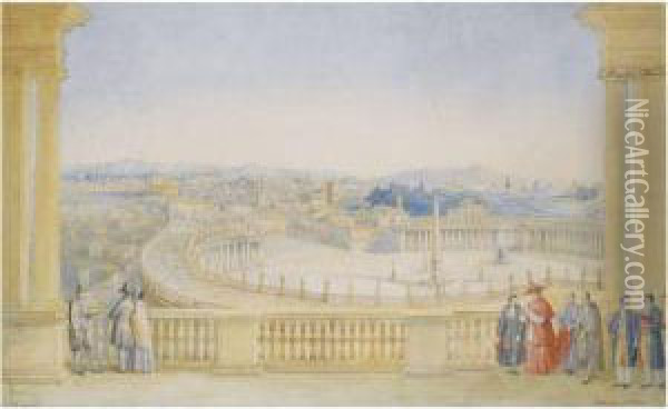 Rome From The Vatican oil painting reproduction by John Scandrett