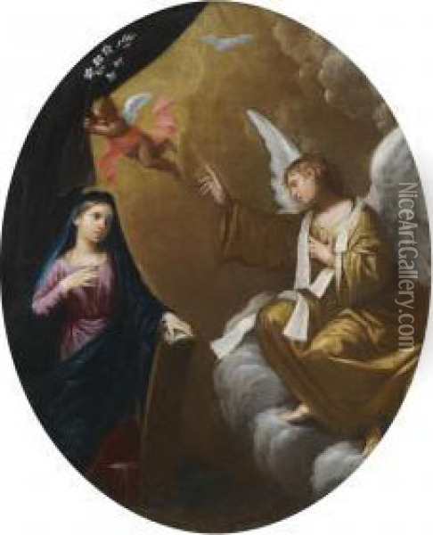 The Annunciation Oil Painting - Lorenzo Pasinelli
