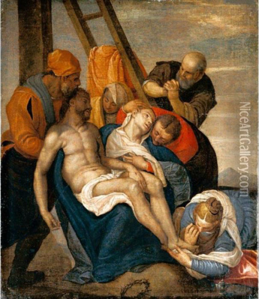 Compianto Sul Cristo Morto Oil Painting - Paolo Veronese (Caliari)