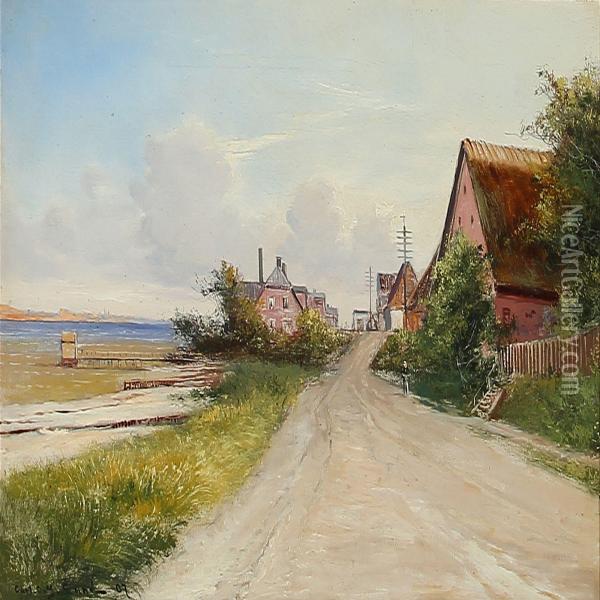 Coastal Road Oil Painting - Carl Ove Julian Lund