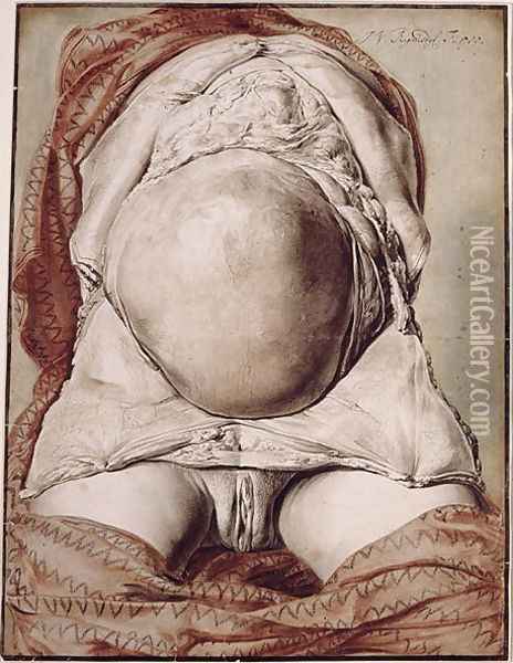 Ms Hunter 658 Plate I Drawing for William Hunters 1718-83 Anatomy of the Human Gravid Uterus, 1774 Oil Painting - Jan van Rymsdyk