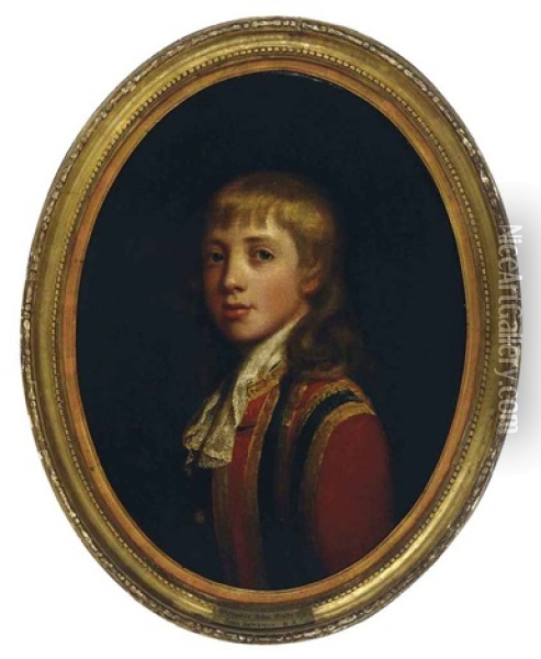 Portrait Of Master John Corfe Oil Painting - John Downman