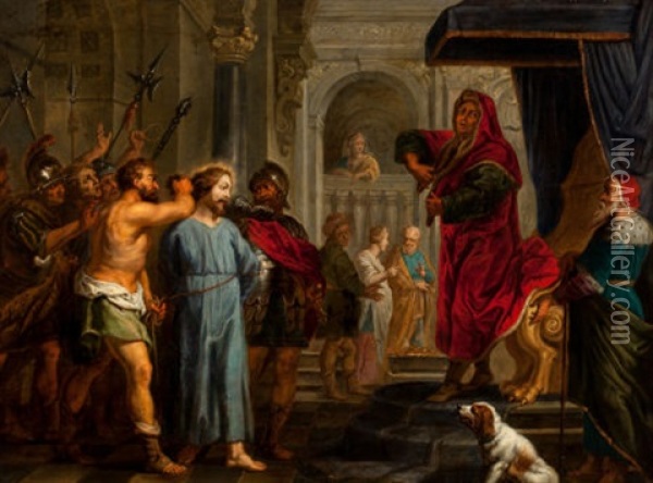Christ Before The Pilate Oil Painting - Cornelis Schut the Elder