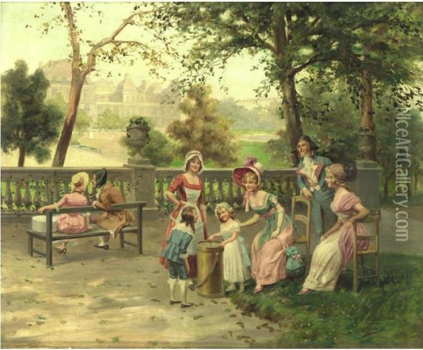 A Day In The Park Oil Painting - Alonso Perez