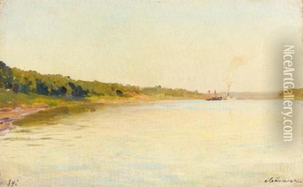 View Of The Volga Oil Painting - Isaak Levitan