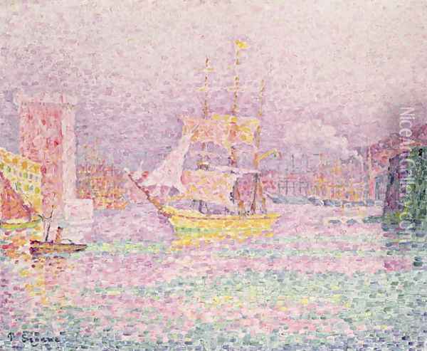 Port of Marseille, 1906-07 Oil Painting - Paul Signac