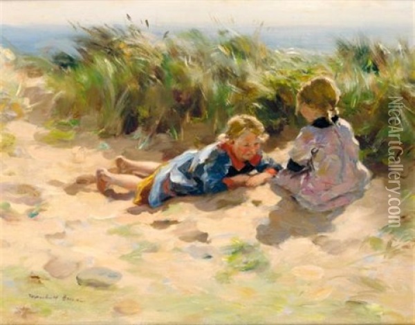 In The Dunes Oil Painting - William Marshall Brown
