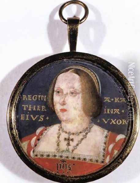 Portrait of Catherine of Aragon 1525-27 Oil Painting - Lucas Horenbout