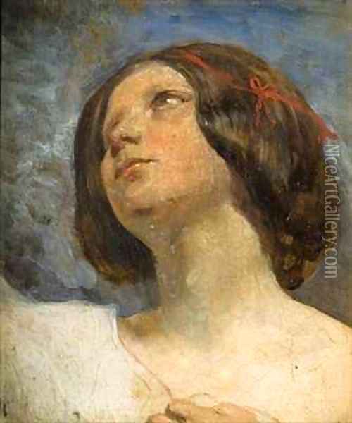Study for Head of a Woman Oil Painting - Thomas Faed