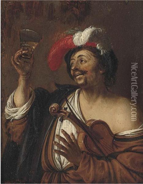 A Drinker Oil Painting - Willem van Mieris