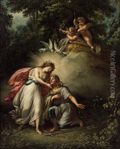Venus Et Adonis Oil Painting - Fedele Fischetti