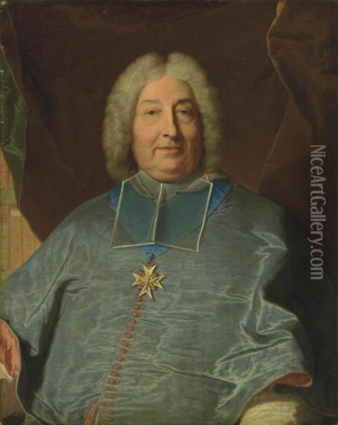 Portrait Of Charles Gaspard Guillaume De Vintimille Du Luc Oil Painting - Hyacinthe Rigaud
