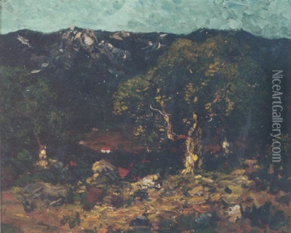 The Ynez Range Mountains Oil Painting - Julian Walbridge Rix
