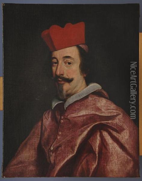 Portrait Of Cardinal Alfonso Litta Oil Painting - Giovanni Battista (Baciccio) Gaulli