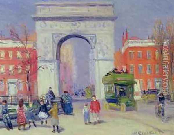 Washington Square Park Oil Painting - William Glackens