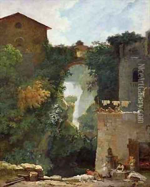 The Falls of Tivoli Oil Painting - Jean-Honore Fragonard