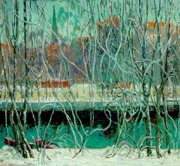 The Charles River Oil Painting - Edgar Keller