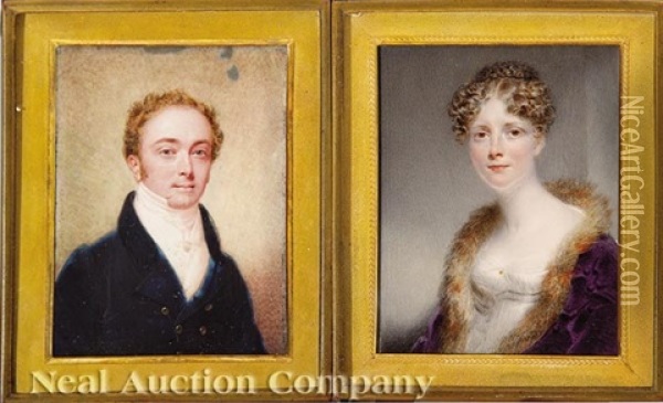 Lord Lyon; Lady Lyon (2 Works) Oil Painting - William John (Sir) Newton