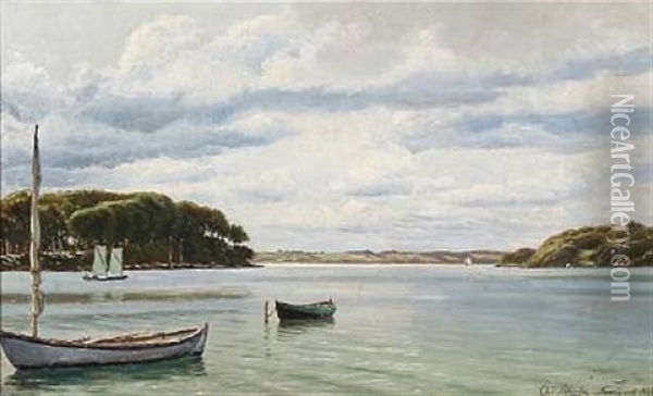 View From Faenosund, Denmark Oil Painting - Christian Blache