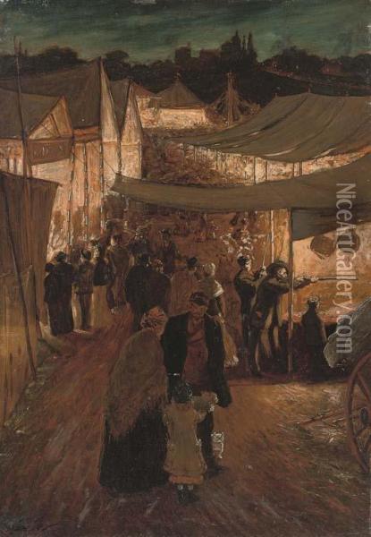 Night Market, Fife Oil Painting - James Macbeth