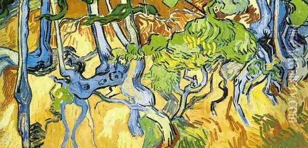Tree Roots And Trunks Oil Painting - Vincent Van Gogh